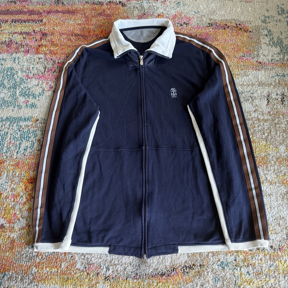 BRUNELLO CUCINELLI Side Stripe Track Jacket Size XL